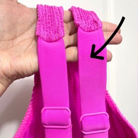 Good American Always Fit Bikini Top in Pink Size 3 / L - Picture 8 of 10